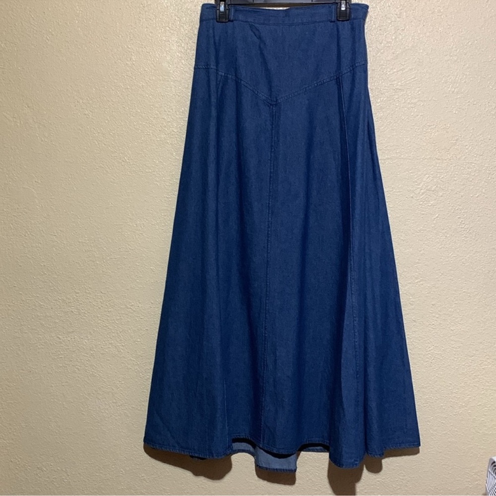Crazy Cowgirl vintage denim maxi skirt